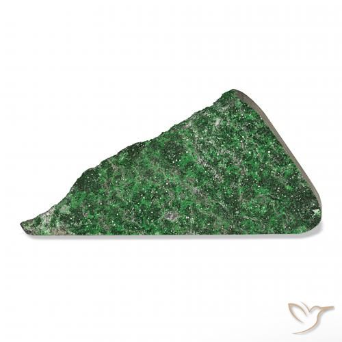 90.90ct Verde Uvarovite Granato Drusy, Taglio a fantasia, Opaco