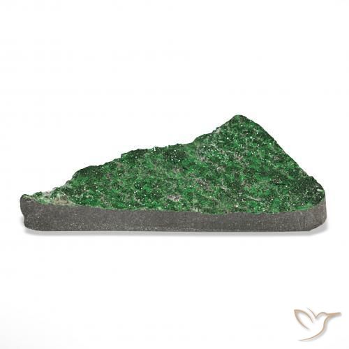 Uvarovite Granato Drusy Verde naturale da 90.90 ct, Taglio a fantasia, Opaco