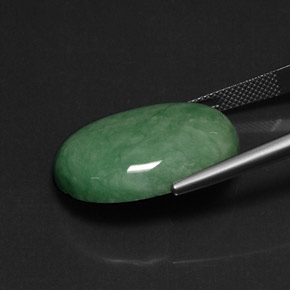 Variscite naturale verde da 21,76 ct, taglio ovale, opaco