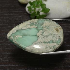 Variscite Verde naturale da 54.98 ct, Forma a pera, Opaco