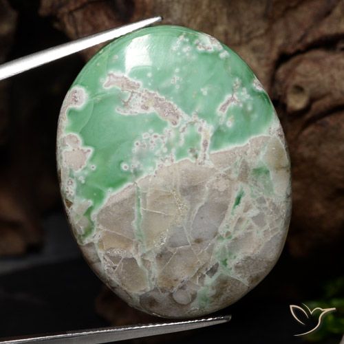 Variscite multicolore naturale da 49,25 ct, taglio ovale, opaco