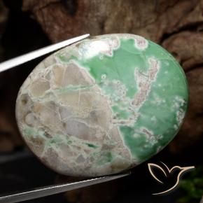Variscite multicolore naturale da 49,25 ct, taglio ovale, opaco