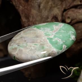 Variscite multicolore naturale da 49,25 ct, taglio ovale, opaco