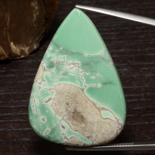 Variscite Verde multicolore naturale da 43.90 ct, Forma a pera, Opaco