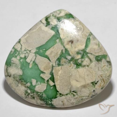 55.35ct Naturale Verde medio Variscite, Forma a pera, Opaco