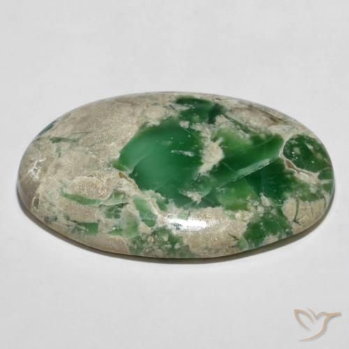 Variscite Verde medio naturale da 45.27 ct, Taglio ovale, Opaco