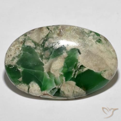 45.60ct Naturale Verde medio Variscite, Ovale, Opaco
