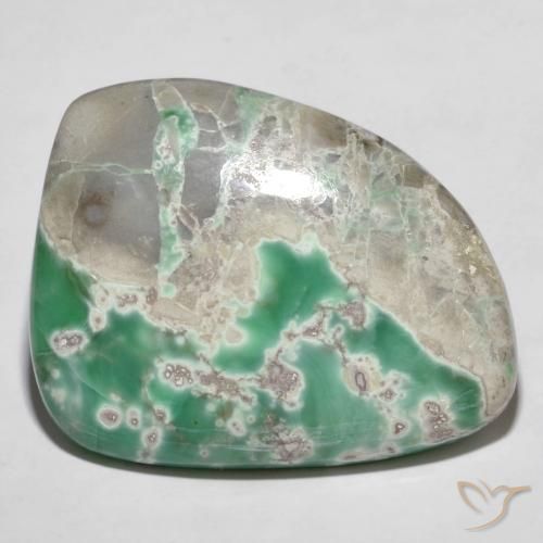 49.59ct Naturale Verde chiaro Variscite, Taglio a fantasia, Opaco