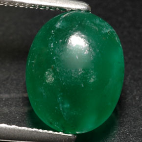 Verdite naturale verde da 2,87 ct, trasparente, trasparente/traslucido