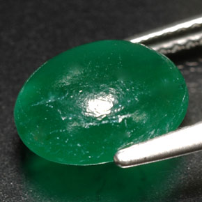 Verdite naturale verde da 2,87 ct, trasparente, trasparente/traslucido