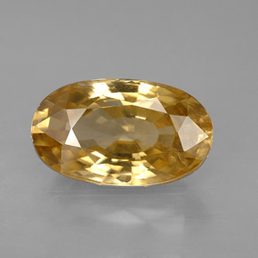 Zircone naturale giallo da 6,99 ct, taglio ovale, VS