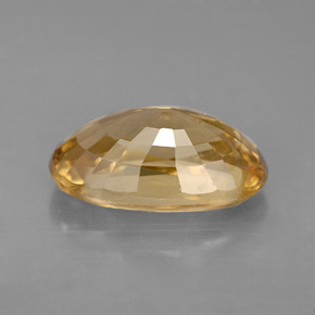 Zircone naturale giallo da 6,99 ct, taglio ovale, VS