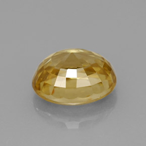 Zircone naturale giallo da 3,95 ct, taglio ovale, VS