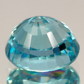 Zircone naturale blu da 3,54 ct, taglio ovale, VVS
