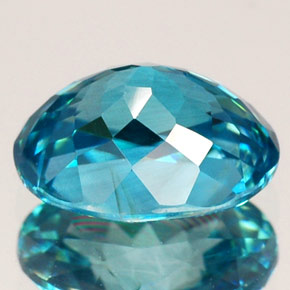 Zircone naturale blu da 2,49 ct, taglio ovale, VVS-VS