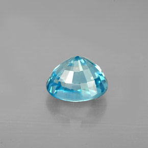 Zircone naturale blu da 2,66 ct, taglio ovale, VVS-VS