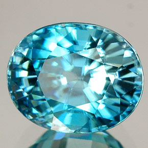 Zircone naturale blu da 4,20 ct, taglio ovale, VVS