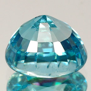 Zircone naturale blu da 4,20 ct, taglio ovale, VVS