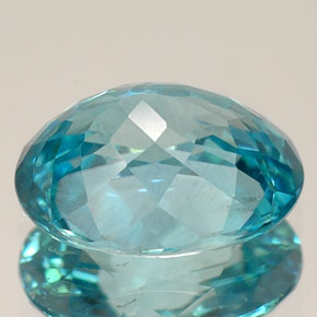 Zircone naturale blu da 3,29 ct, taglio ovale, VVS