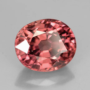 Zircone naturale rosa da 3,56 ct, taglio ovale, VVS-VS