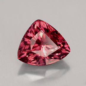 Zircone naturale rosa da 3,19 ct, trillion, VVS-VS