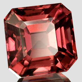 Zircone naturale rosa da 3,14 ct, taglio smeraldo, VVS-VS