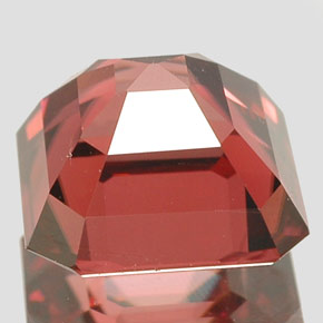 Zircone naturale rosa da 3,14 ct, taglio smeraldo, VVS-VS