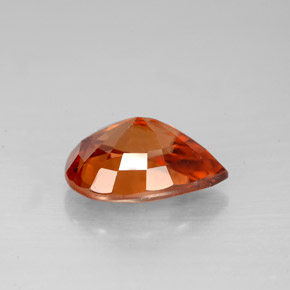 Zircone Arancio dorato naturale da 3.13 ct, Forma a pera, VS