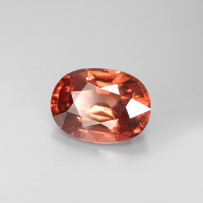 Zircone naturale arancione da 3,05 ct, taglio ovale, VVS-VS