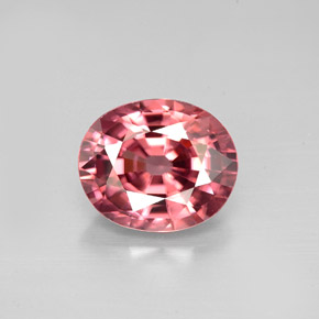 Zircone naturale rosa da 3,42 ct, taglio ovale, VVS