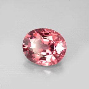 Zircone naturale rosa da 3,42 ct, taglio ovale, VVS