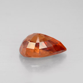Zircone naturale arancione da 3,05 ct, taglio a pera, VS