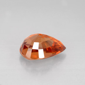 Zircone naturale arancione da 3,12 ct, taglio a pera, VVS-VS