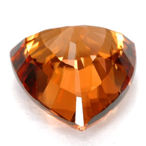 Zircone naturale arancione da 3,57 ct, trillion, VVS-VS