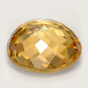 Zircone naturale giallo da 6,09 ct, taglio rotondo, VVS-VS