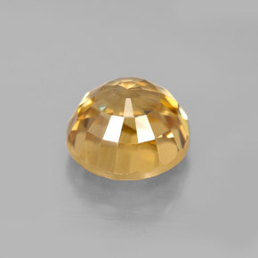 Zircone naturale giallo da 6,29 ct, taglio rotondo, VS