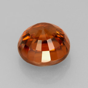 Zircone naturale arancione da 4,18 ct, taglio rotondo, VS