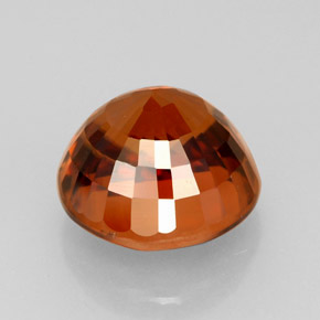 Zircone naturale arancione da 4,74 ct, taglio rotondo, VVS-VS