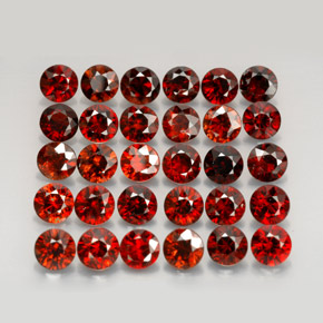 Zircone naturale arancione da  ct, taglio rotondo, VVS-VS
