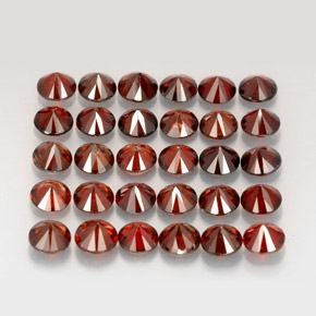Zircone naturale arancione da  ct, taglio rotondo, VVS-VS