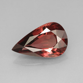 Zircone naturale rosa da 5,53 ct, taglio a pera, VS