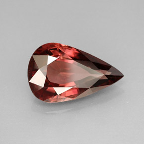 Zircone naturale rosa da 5,53 ct, taglio a pera, VS
