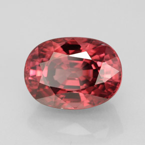 Zircone naturale rosa da 5,43 ct, taglio ovale, VS