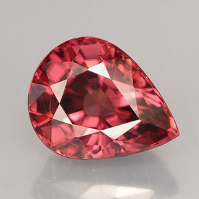 Zircone naturale rosa da 5,84 ct, taglio a pera, VVS-VS