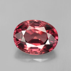 Zircone naturale rosa da 5,40 ct, taglio ovale, VS