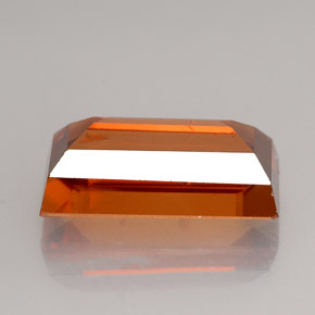 Zircone naturale arancione da 4,12 ct, baguette, VS