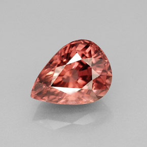 Zircone naturale rosa da 4,20 ct, taglio a pera, VVS