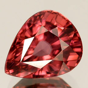 Zircone naturale rosa da 4,25 ct, taglio a pera, VVS