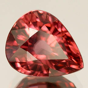 Zircone naturale rosa da 4,25 ct, taglio a pera, VVS