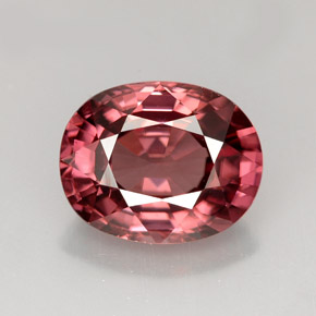 Zircone naturale rosa da 4,79 ct, taglio ovale, VVS-VS